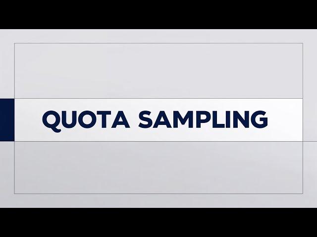 Quota sampling