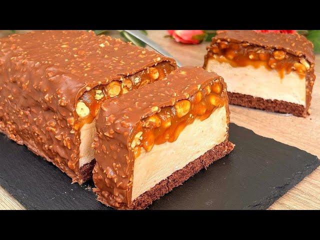 An easy Snickers cake recipe that will blow your mind! Simple and very tasty! 