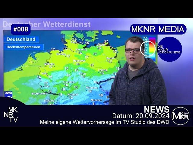 Meine eigene Wettervorhersage im TV Studio des @DWDderWetterdienst | MKNR #shorts