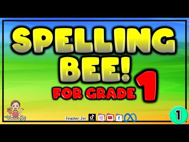 SPELLING BEE FOR GRADE 1 #1 |ONLINE CLASS | ONLINE TUTOR@teacherzel