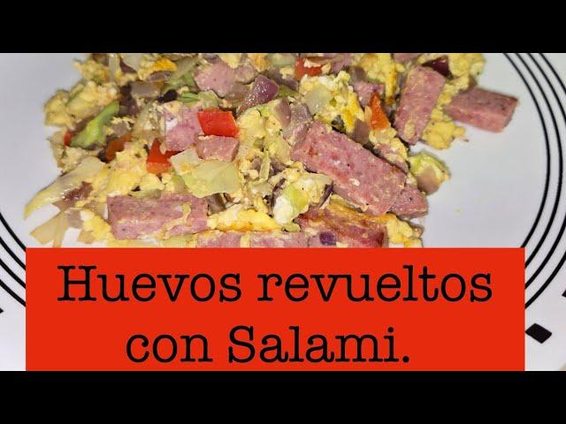 Huevos Revueltos con Salami.