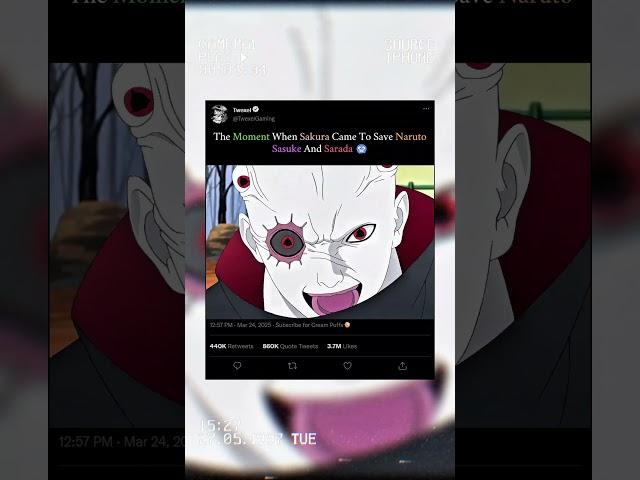 Sakura saves naruto sasuke and sarada #naruto #anime #shorts