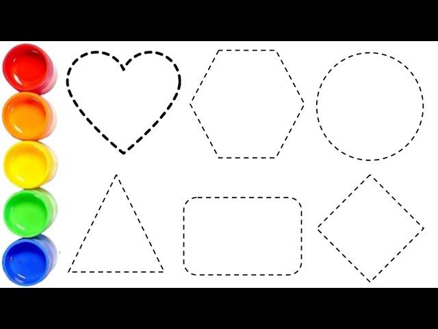 Learn 2d shapes, Shapes song for kids, colors for toddlers | Preschool Learning part - 1275
