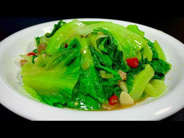 When frying lettuce, remember not to blanch or fry it directly, learn a trick