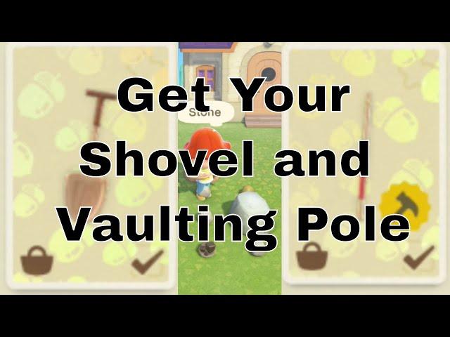 Animal Crossing New Horizons! How to get the Shovel/Vaulting Pole