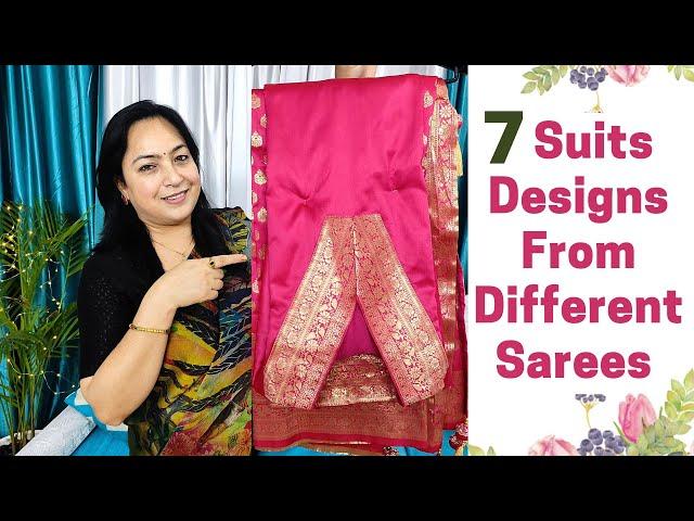 Old Saree Reuse Ideas|Stitching Pattern|Reuse old saree|latest suits design|How to Reuse saree|Ashi