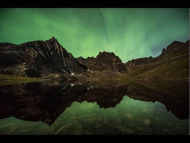 Northern Lights at Grizzly Lake in Tombstone Territorial Park, Yukon Canada