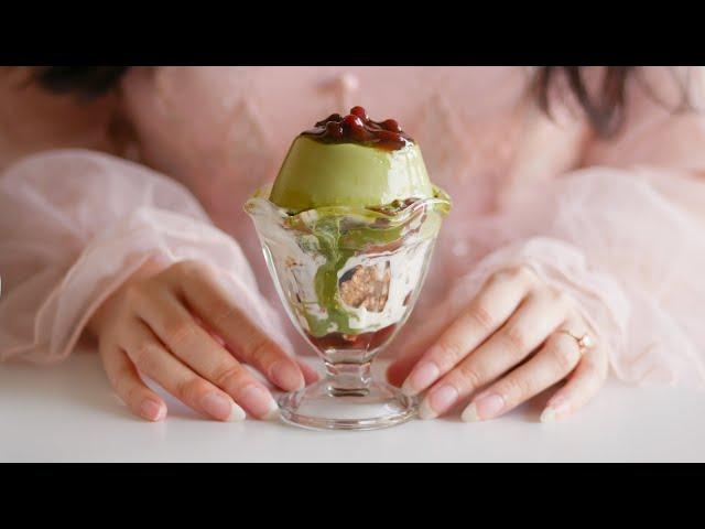 Matcha Pudding Parfait // Japanese Parfait