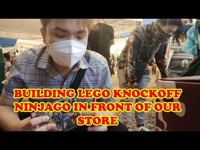 BUILDING LEGO KNOCKOFF NINJAGO IN FRONT OF OUR STORE (NAKAKAHIYA HAHAHA) | ARKEYEL CHANNEL