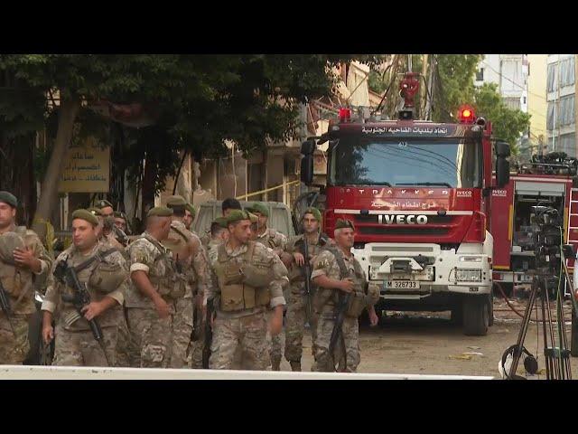 Morning scene in Beirut after Israeli strike kills Hezbollah commander