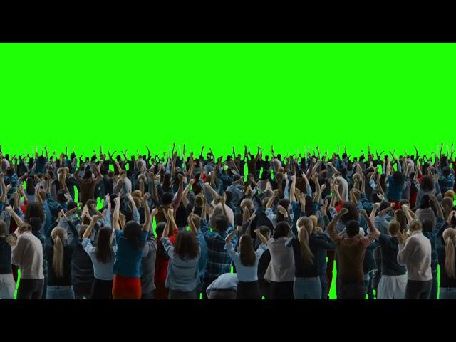 green screen crowd cheering