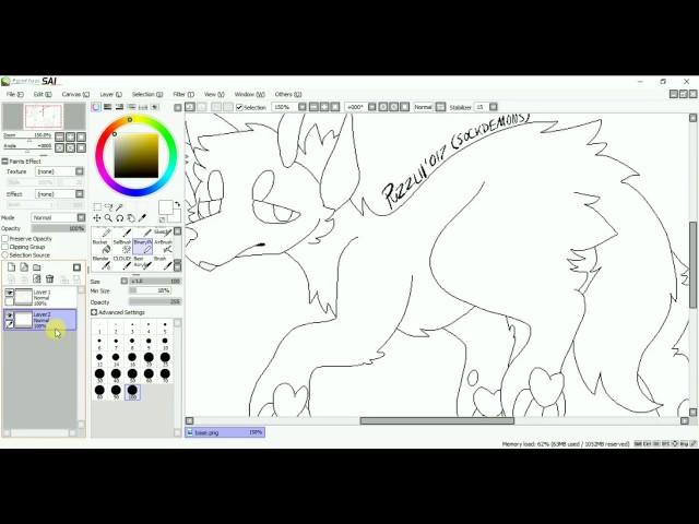 Paint Tool Sai Tutorial - Clipping Groups