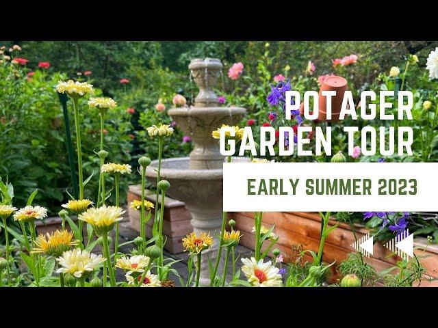 Potager Garden Tour (Early Summer 2023) || Raised Garden Beds || Brick ’n Blooms