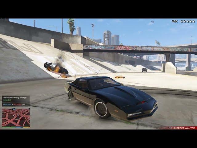 GTA V Knight Rider 2000 K.I.T.T Rampage + Epic Six Star Escape(RDE 3.1.6)