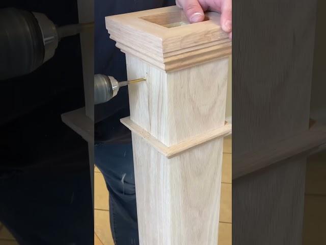 Tricky Newel Post #diy #shorts #contractor #home #remodel #stairs #construction #railing #fyp #tools