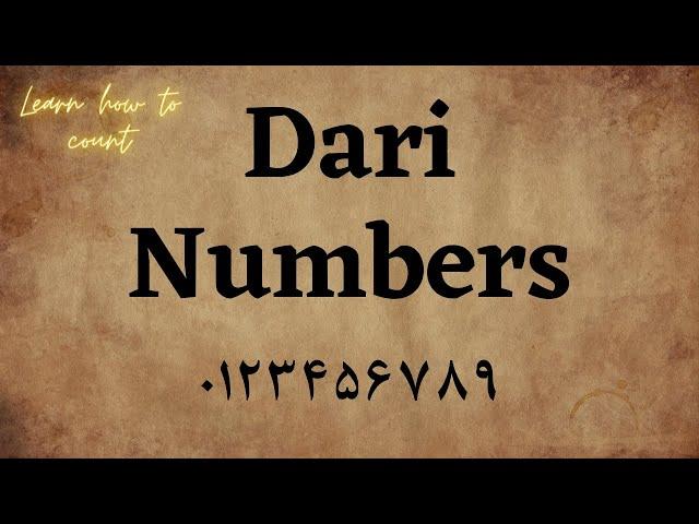 Learn Dari (Afghan Persian/Farsi) - Lesson 3 (Numbers)