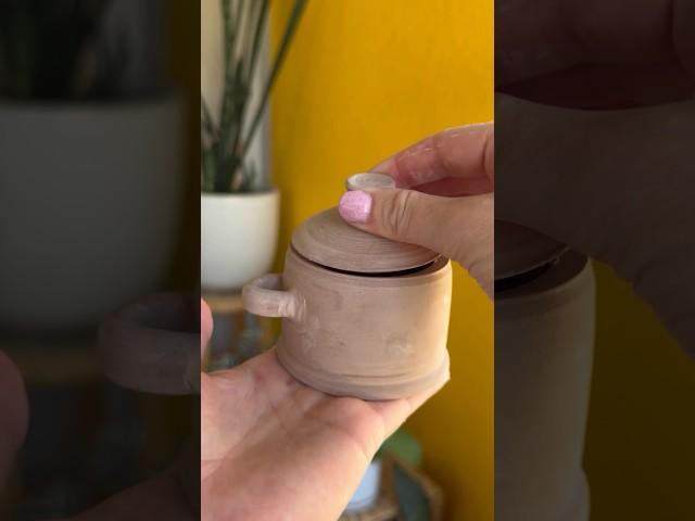 What would you use this lidded jar for? #pottery #liddedjar #ceramicjar #ceramics #clay #fypart