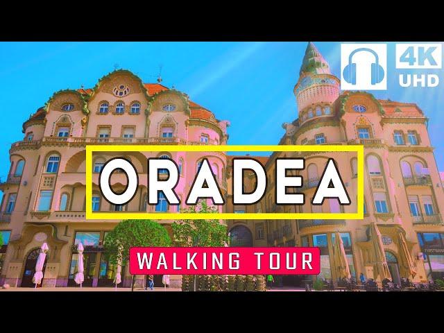 ORADEA, ROMANIA  - Best Walking Tour of Transylvania's Most Photogenic City [4K/60 UHD Binaural]