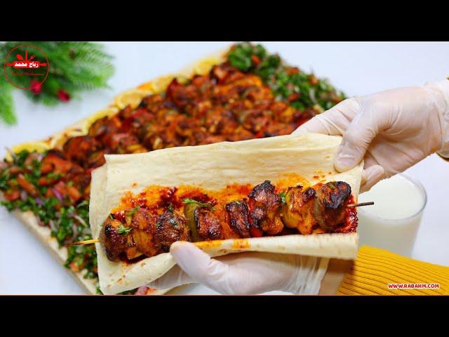 Shish tawook with amazing seasoning and grilled in the oven شيش طاووق بتتبيلة رهيبة مشوية في الفرن