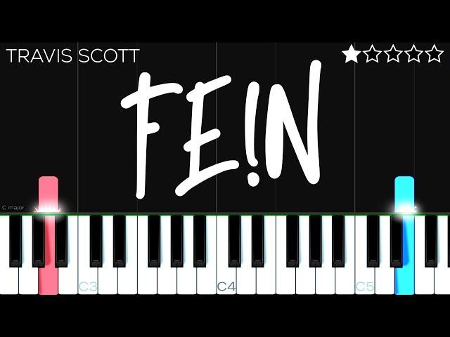 Travis Scott - FE!N | EASY Piano Tutorial