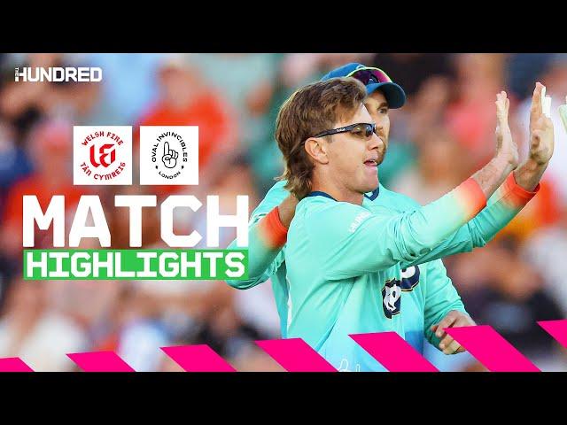 Zampa takes THREE in tight match! | Welsh Fire v Oval Invincibles Highlights