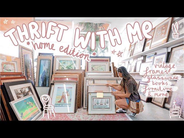 THRIFT WITH ME *HOME EDITION* finding vintage decor, mirrors + furniture to DIY!