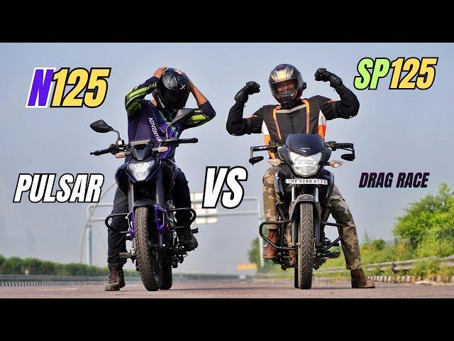 2025 Bajaj Pulsar N125 Vs Honda SP125  Drag Race | Unexpected Shocking Results