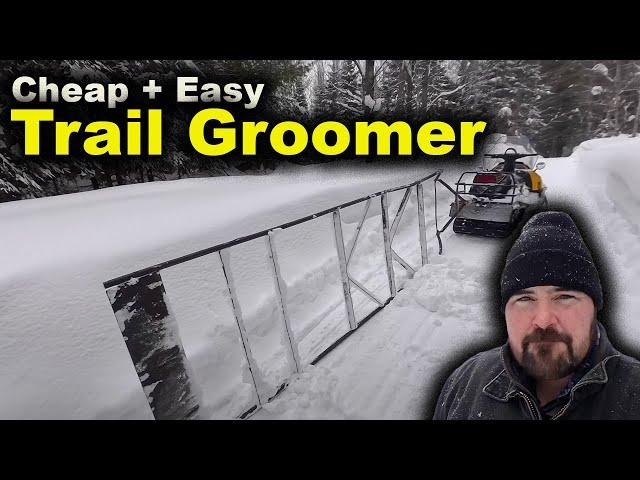 Simple DIY Snowmoible Trail Groomer