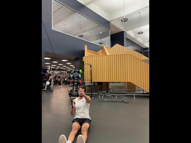 Straight leg seated pull down