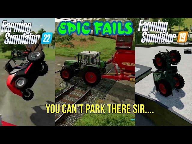 Epic fails  Funny moments  Glitches  Farming Simulator 22 / 19 - FS19 FS22