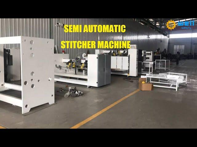 Semi Auto Corrugated Box Stitching Machine #stitchingmachine #supplier