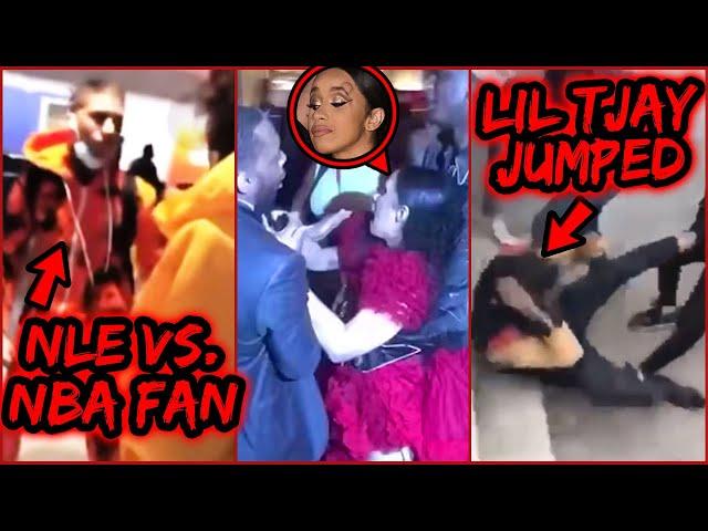 CRAZIEST RAPPER FIGHTS (Lil Tjay, Kanye West, NLE Choppa, Cardi B)