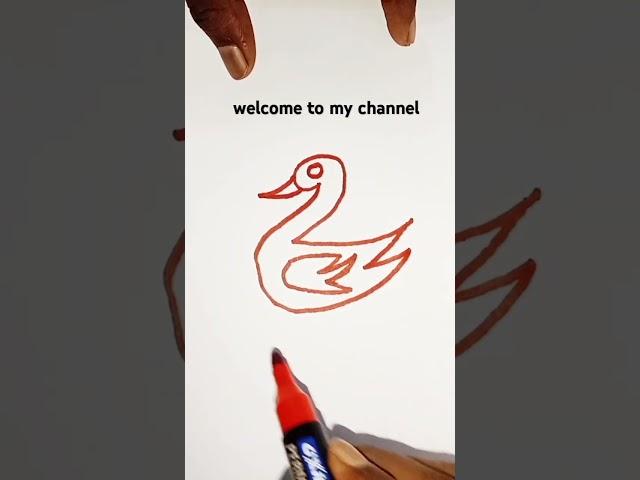 How do you draw a goose. #shorts #viralvideo #art #artwork #drawing