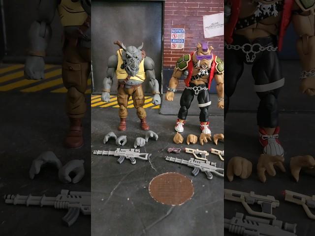 NECA TMNT Bebop and Rocksteady Closer Look #neca #necatoys #necatmnt #necafigure #tmnt #necafigures