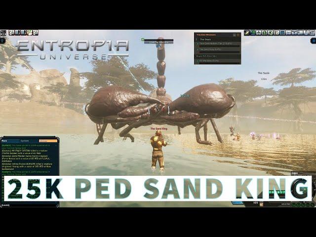 25k PED ($2,500) loot Sand King | Entropia Universe