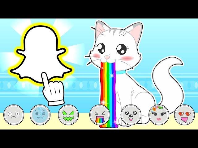 BABY PETS  Kira Takes Pictures on Snapchat | Children's Cartoons