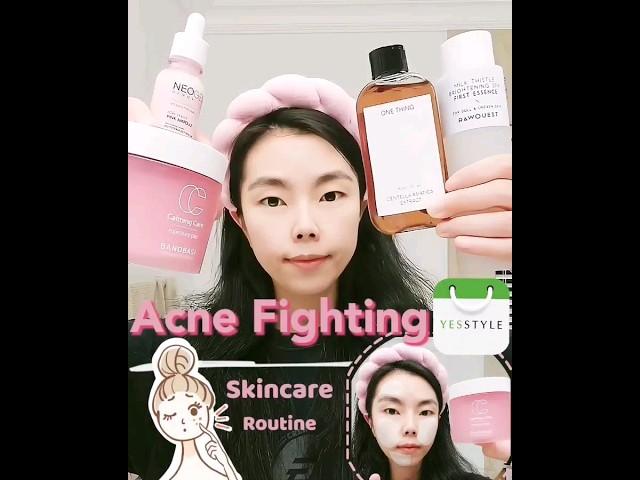 Acne Fighting Skincare Routine with Products from YesStyle (BANOBAGI, One Thing, RAWQUEST, Neogen)