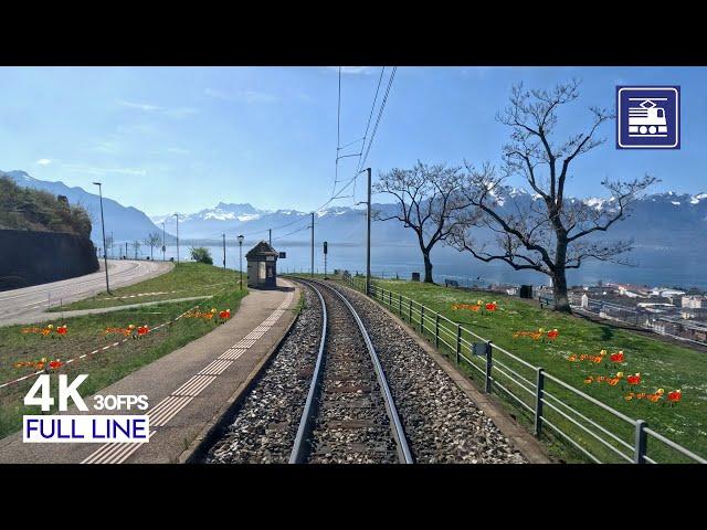  Cab Ride GoldenPass Panoramic MOB Train Driver's POV  |  Zweisimmen - Montreux Part 2 [4K]