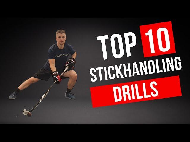 Top 10 - Best Stickhandling Drills For Hockey Players | OFF-ICE Hockey Practice | Puck Control