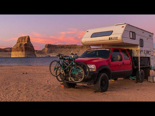 CtW 47 // Finding Camping at Lone Rock Beach on Lake Powell Full-Time Truck Camper Living