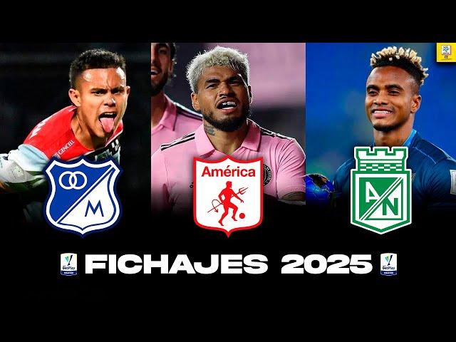 FICHAJES Y SALIDAS LIGA BETPLAY 2025 Fichajes Nacional - Millonarios - América - Junior - Cali -DIM