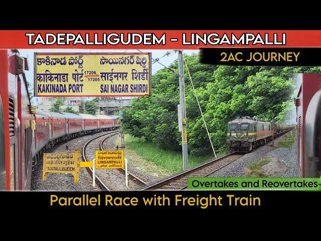 17206 Train Journey | COA - SNSI | Parallel Race with Freight Train |  2AC Journey | Indian Railways