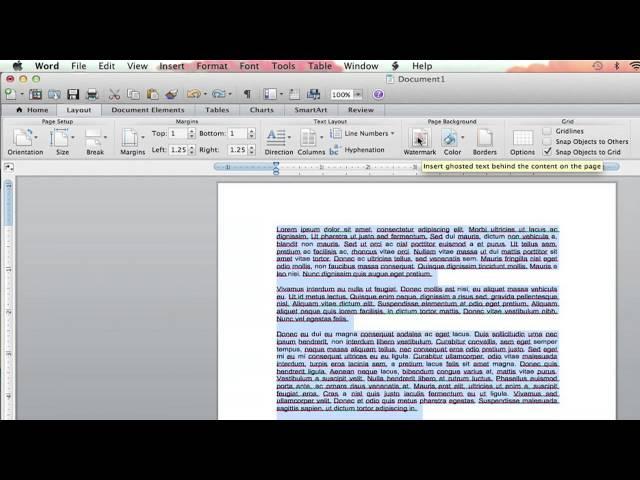 How to Get a Watermark to Appear in a Table in Microsoft Word : Microsoft Word Basics