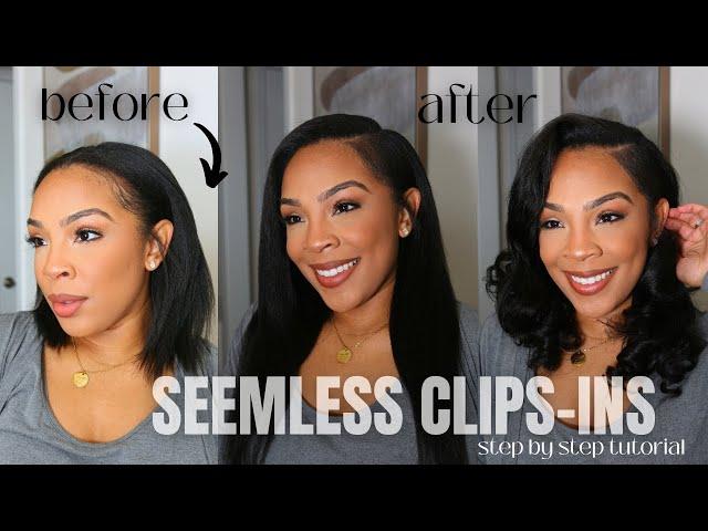 AMAZON CLIP-INS | How to get your hair to look natural | LASHEY INVISI EDGE SEAMLESS CLIP-INS