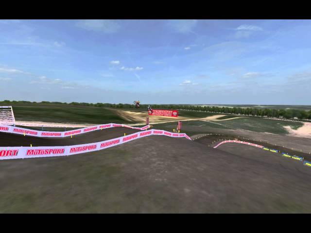 Mx Simulator- Leandro Silva and Felipe Migliorini jumping Larocco's leap on 125