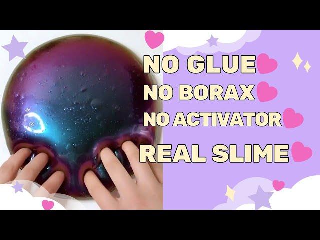 How To Make A No Glue ,No Borax Slime / Homemade Diy Slime without glue, borax , activator !!?