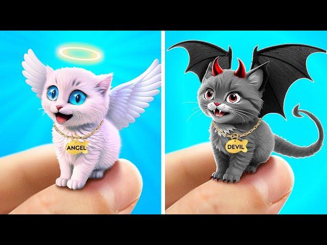 Good vs Evil Kittens  Epic Pet Gadgets & DIY Fun Crafts