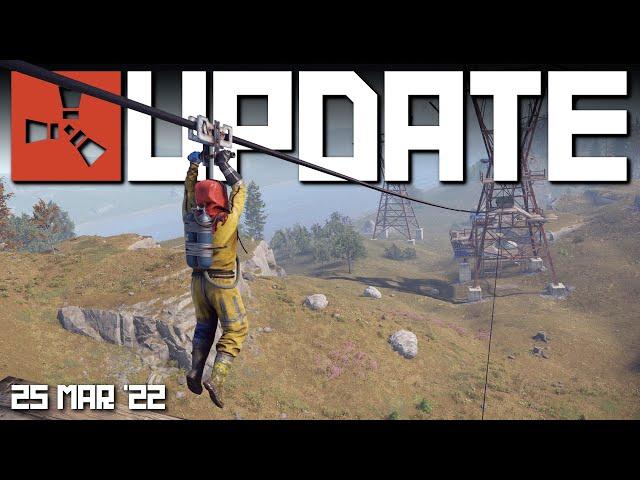 First look at ziplines and trainlines! | Rust Update 25th March 2022