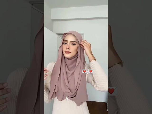 10 second hijab style  #hijab #hijabstyle #hijabtutorial #hijabers #shorts