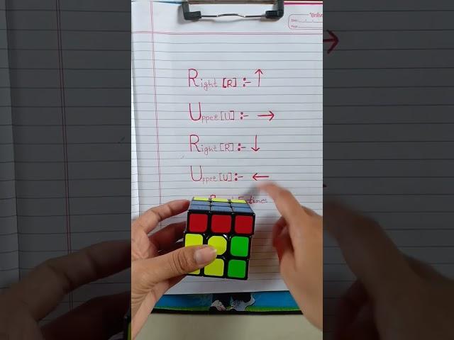 how to solve the 3 by 3 rubik's cube [simple]...#shorts